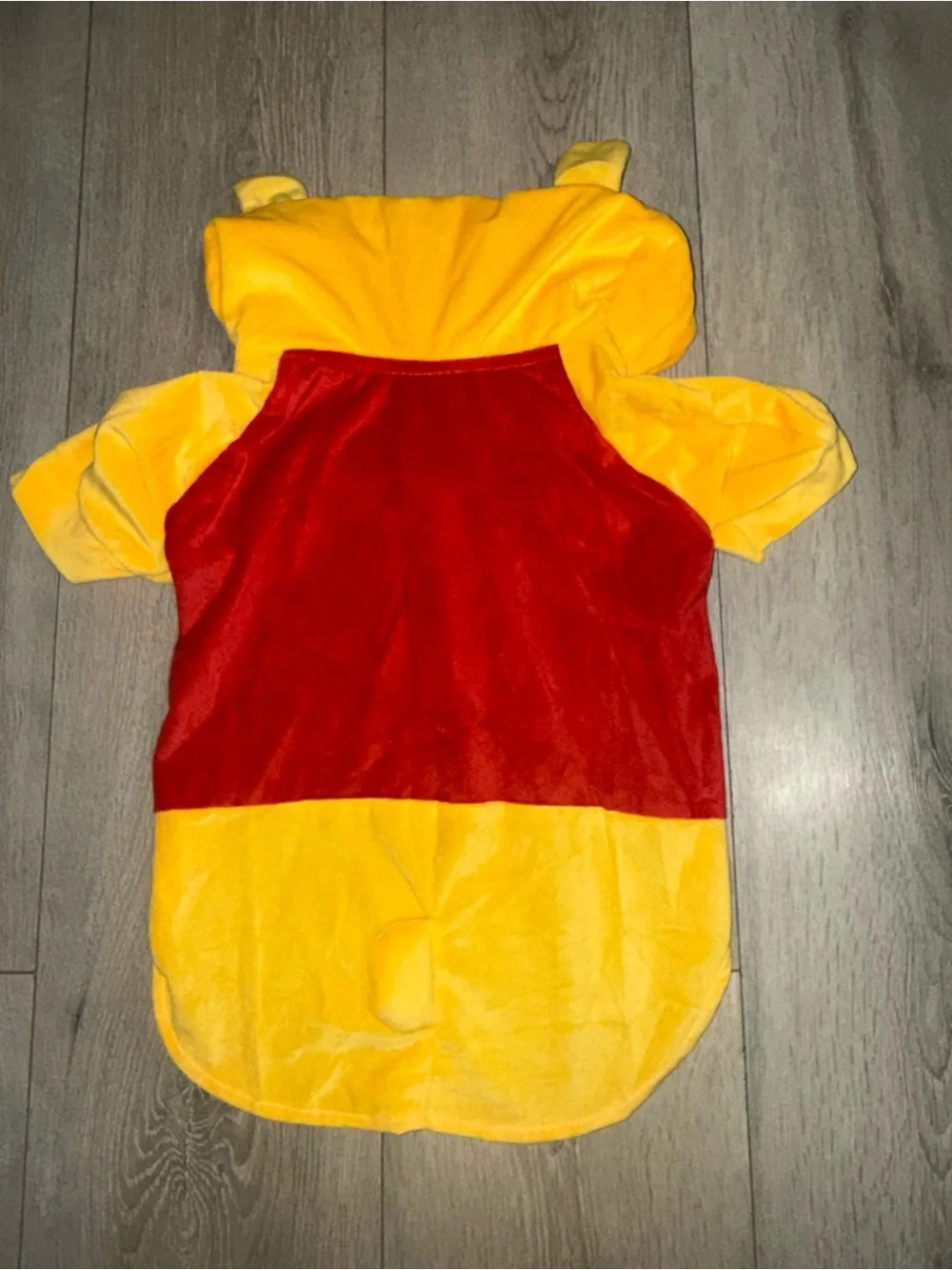 Yellow & Red Kids Bear Costume Hoodie - Plush Character Costume